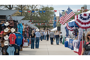 a modern western style festival and fair grounds