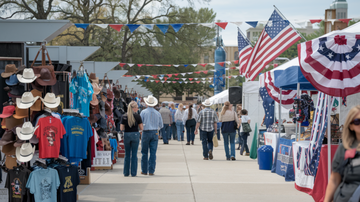 a modern western style festival and fair grounds