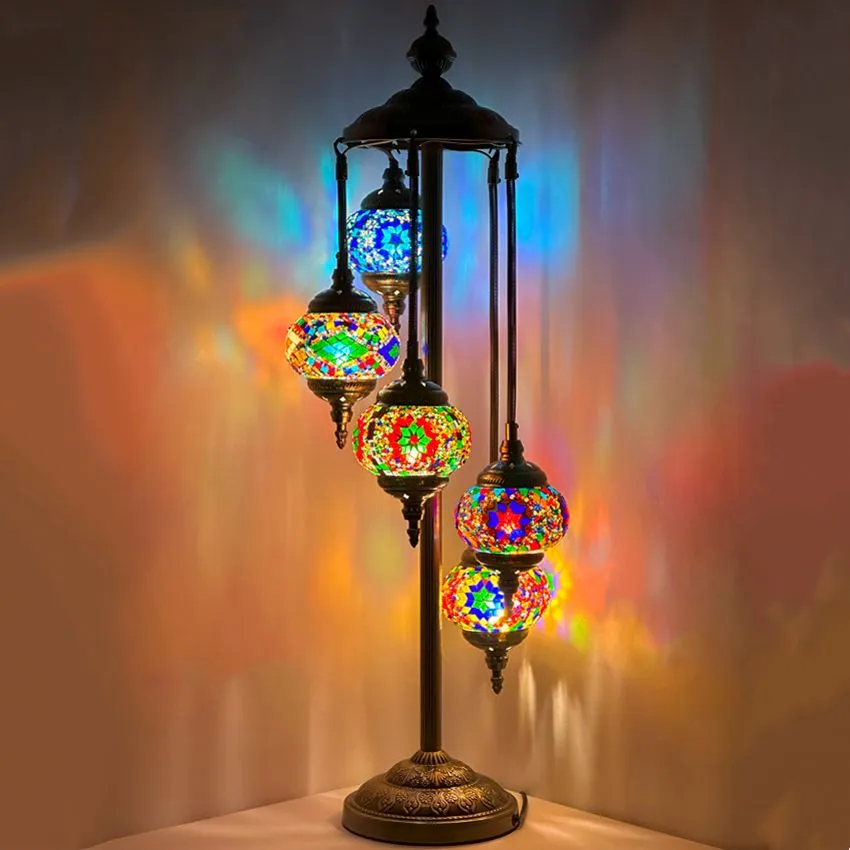 Five Tier Mosaic Lamps