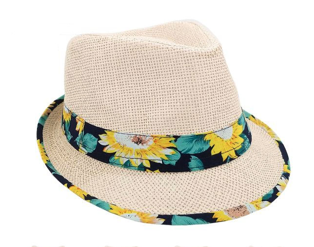 Wholesale Rainbow Stripe Straw Visor Womens Beach Straw Sun Hat