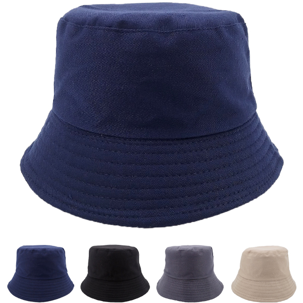 Children's Plain Color Summer Bucket HATs