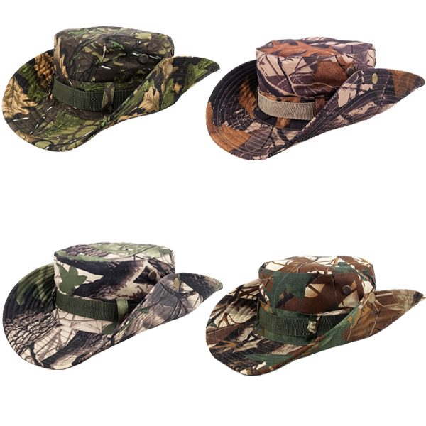 Camo Pattern Men's Summer Boonie HAT - Quick Dry HAT with Neck Flap