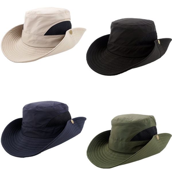 Men's Plain Color Wide Brim Summer Boonie HAT - Quick Dry HAT