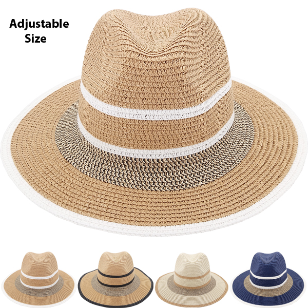 Unisex Adjustable Wide Brim STRAW Summer HAT