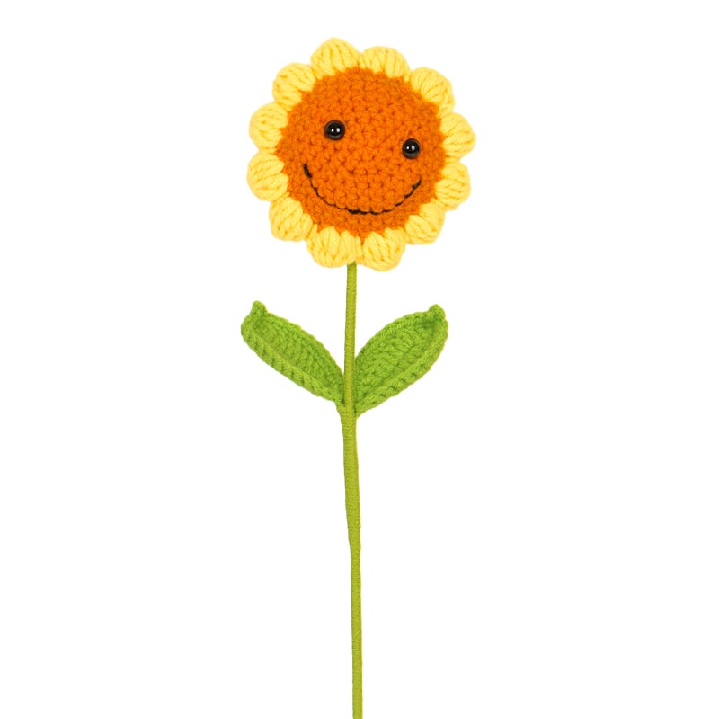 Crochet Smiling SunFLOWERS for Bouquets - Small size 