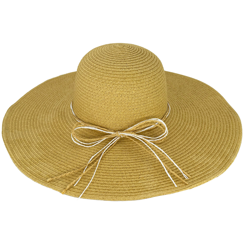 Beige Wide Brim Summer HATS for Ladies - Metal Easy-shape Brim Support