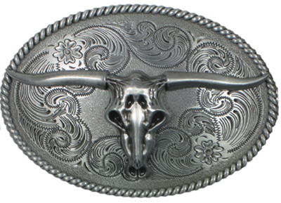 Western Style Longhorn BELT Buckle