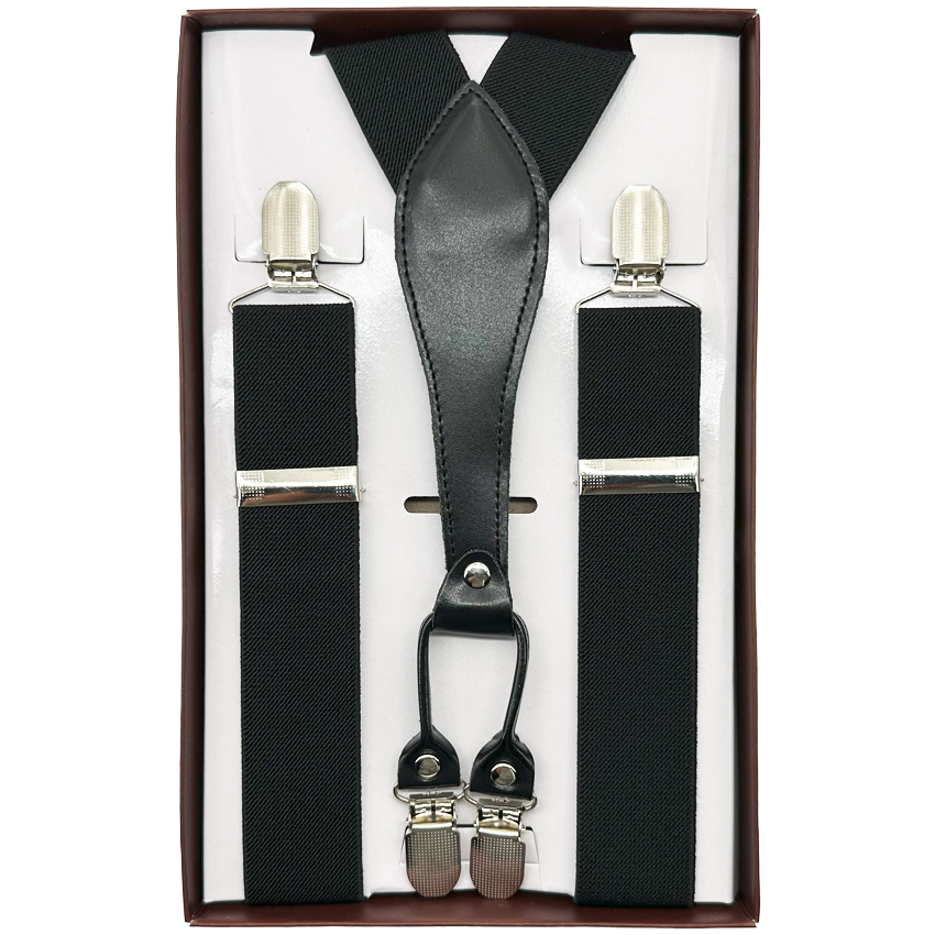 Black AB SUSPENDERS with 4 clips