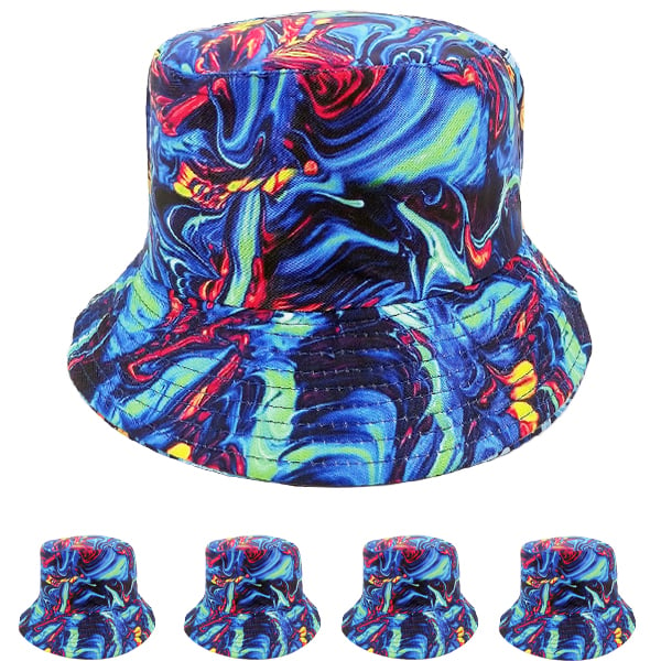 Abstract Pattern Double-Sided Bucket HAT