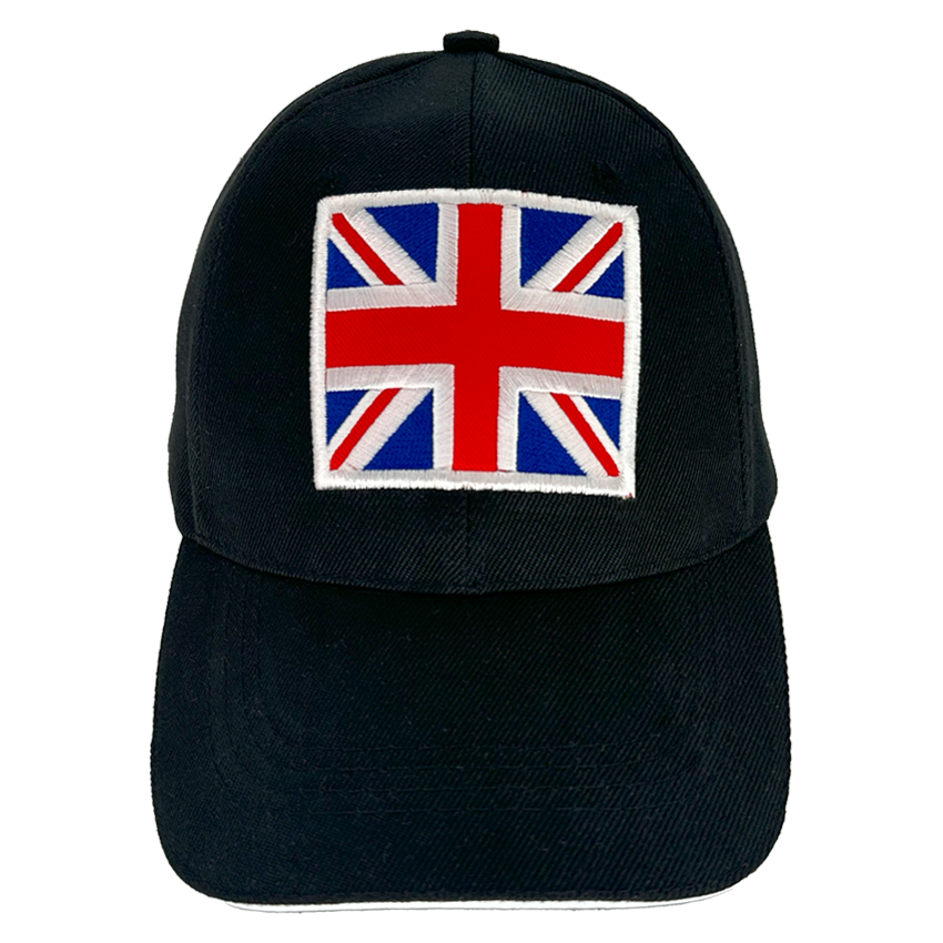 British Flag Black Baseball Cap