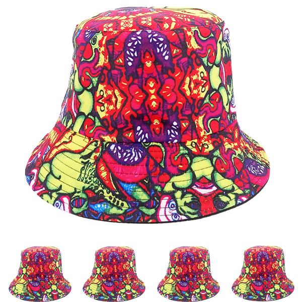 Abstract Patterns Print Reversible Bucket HAT