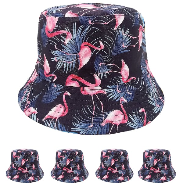 Flamingos Print Reversible Bucket HAT