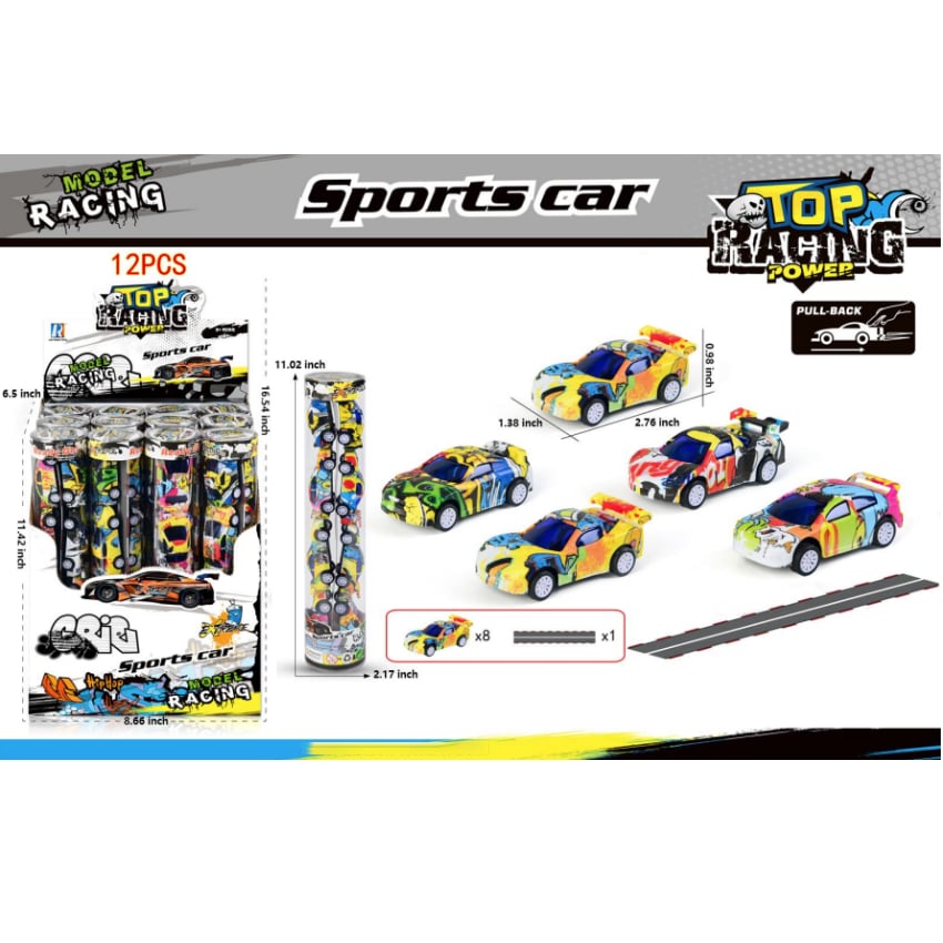 Racing Pull Back Sport Cars for Kids - 96 Pcs in 1 Pack