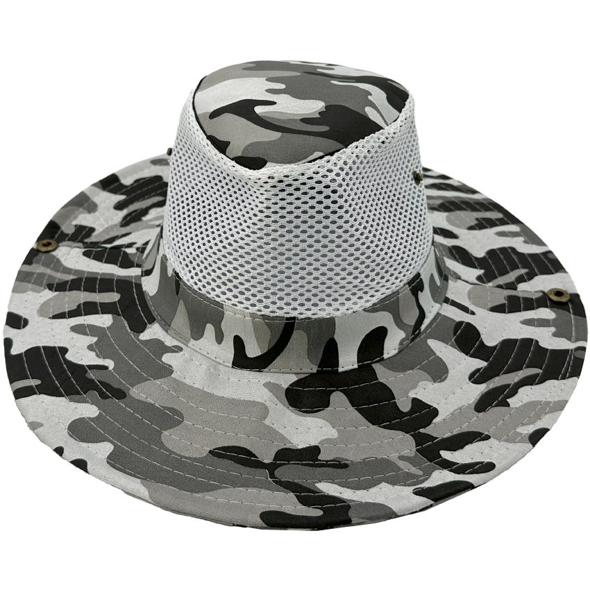 Camouflage Mesh Boonie HATs for Men - Hunting HATs with Light Green Colors