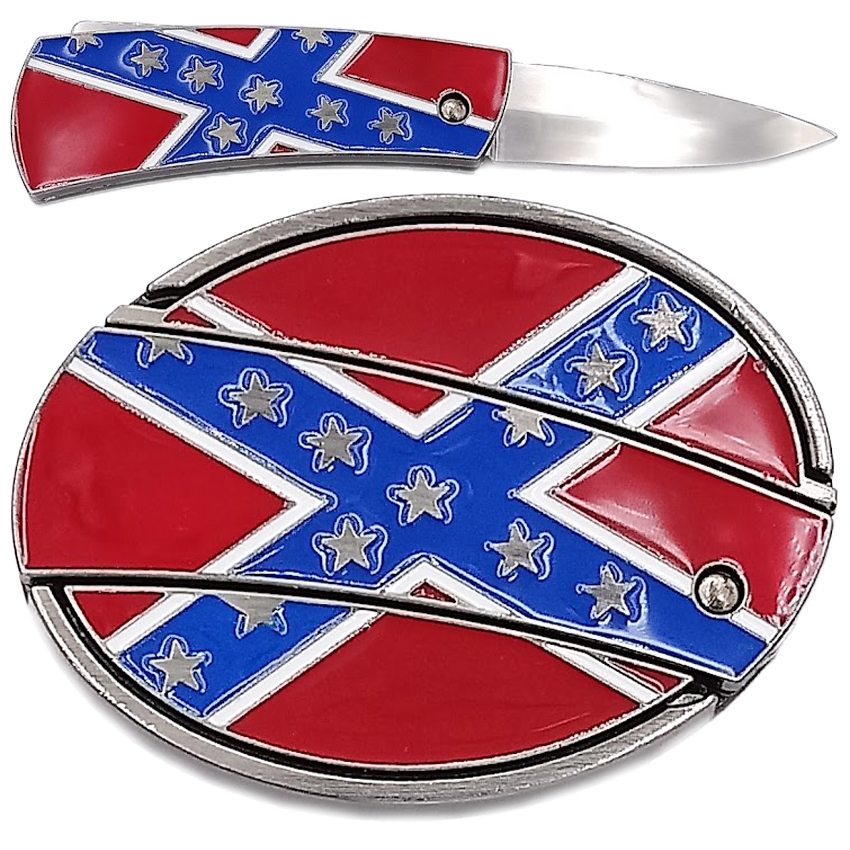 Confederation FLAG Knife Belt Buckle