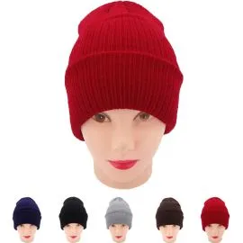 Gorros de invierno lisos para mujer