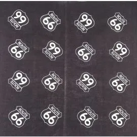 Stylish cotton fabric black color route 69 paisley  printed bandana at wholesale prices