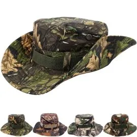 Gorro Boonie de camuflaje para hombre: gorro de secado rápido con solapa para el cuello