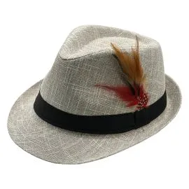 Sombrero Fedora Trilby color crema