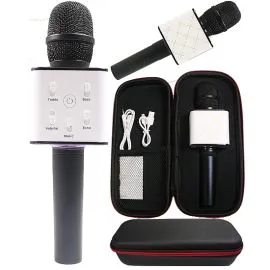 Accesorio para teléfono Micrófono de karaoke Negro Blanco