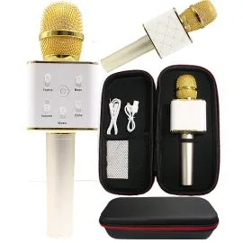 Golden Karaoke Microphones for Parties and Events