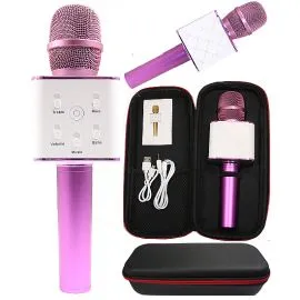 Accesorio para teléfono Micrófono de karaoke Rosa neón