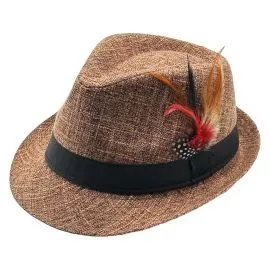 Sombrero Fedora Trilby de color marrón para adulto