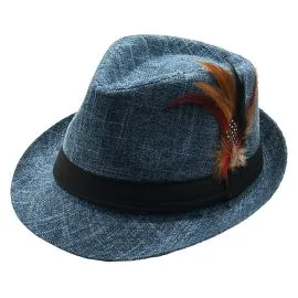 Blue Color Trilby Fedora Hat