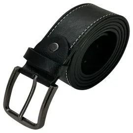 Wholesale Men's Parallel Stitched Black Leather Belt. Buy in Bulk, Save Money!