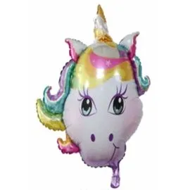 Globo volador con cabeza de unicornio