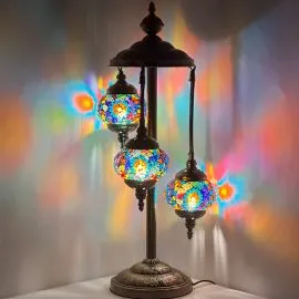 Wholesale Colorful Flower Handmade Mosaic Glass Lamp