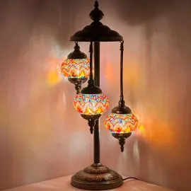 Wholesale Fiery Waves Handmade Mosaic Glass Lamp