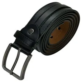 Wholesale Men's Mid-rise Design Black Leather Belt. Buy in Bulk Save money!