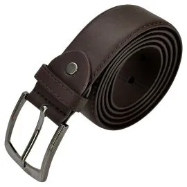 Wholesale Men's Plain Mat Brown Leather Belt. Buy in Bulk, save money!