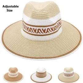 Sombrero elegante de verano de paja de ala ancha