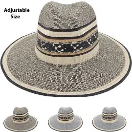 Sombrero elegante de verano de ala ancha de paja