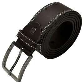 Wholesale Men's Double Stitched Brown Leather Belt. Buy in Bulk, save money!