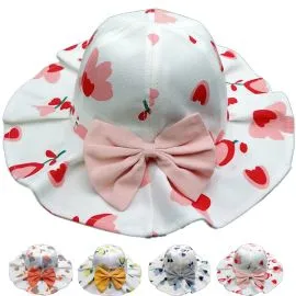 Hermosos sombreros para el sol con diseño floral para niñas