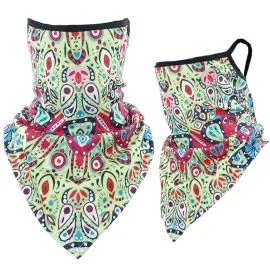 Neck Gaiters - Flower Print Triangle Face Shields