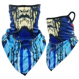 Polainas para el cuello - Protectores faciales triangulares con estampado de calavera riendo