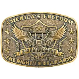 2nd Amendment Eagle Belt Buckle