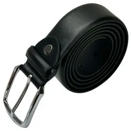 Wholesale Men's Classic Carbon Black Leather Belt, Buy in Bulk