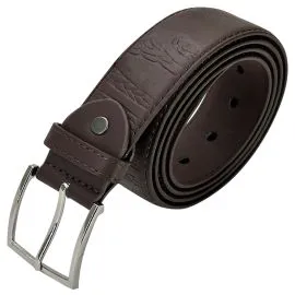 Wholesale Men's Unique Patterned Dark Brown Leather Belt. Buy in bulk, Save Money!