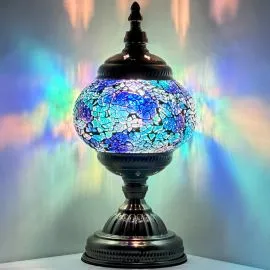 Wholesale Lavender Skies Hand Made Mosaic Glass Lamp - Without Bulb