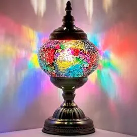 Wholesale Rainbow Garden Handmade Mosaic Glass Lamp - Without Bulb