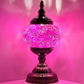 Wholesale Purple Glow Handmade Mosaic Glass Lamp - Without Bulb