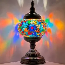 Wholesale Colorful Blossom Brilliance Rainbow Handmade Mosaic Glass Lamp - Without Bulb