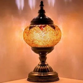 Wholesale Golden Sandstorm Handmade Mosaic Glass Lamp - Without Bulb