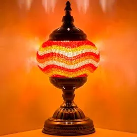 Wholesale Golden Sand Dunes Handmade Mosaic Glass Lamp - Without Bulb