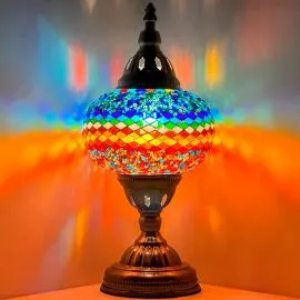 Rainbow Wave Bedside Mosaic Lamps - Without Bulb